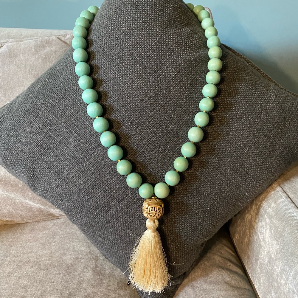 Turquoise necklace with tassel